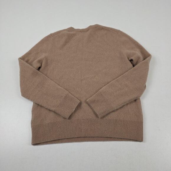 Quince Sweater Tan 100% Cashmere Crewneck Pullover Men's Medium Women's Large - Picture 11 of 12
